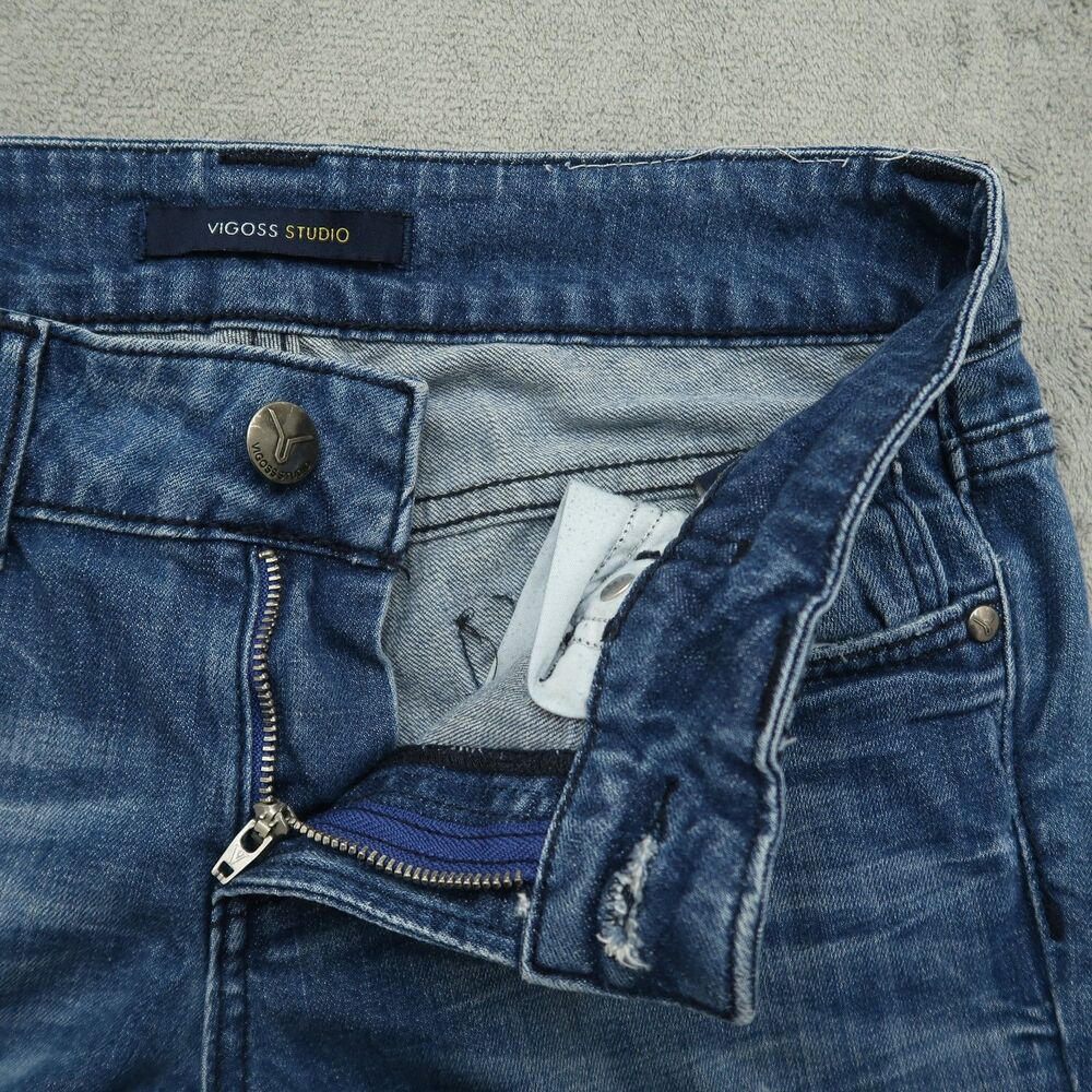 VIGOSS Studio Jeans Women's 3/4 Low-Rise Thompson Skinny 29" Inseam Distressed - Picture 2 of 16